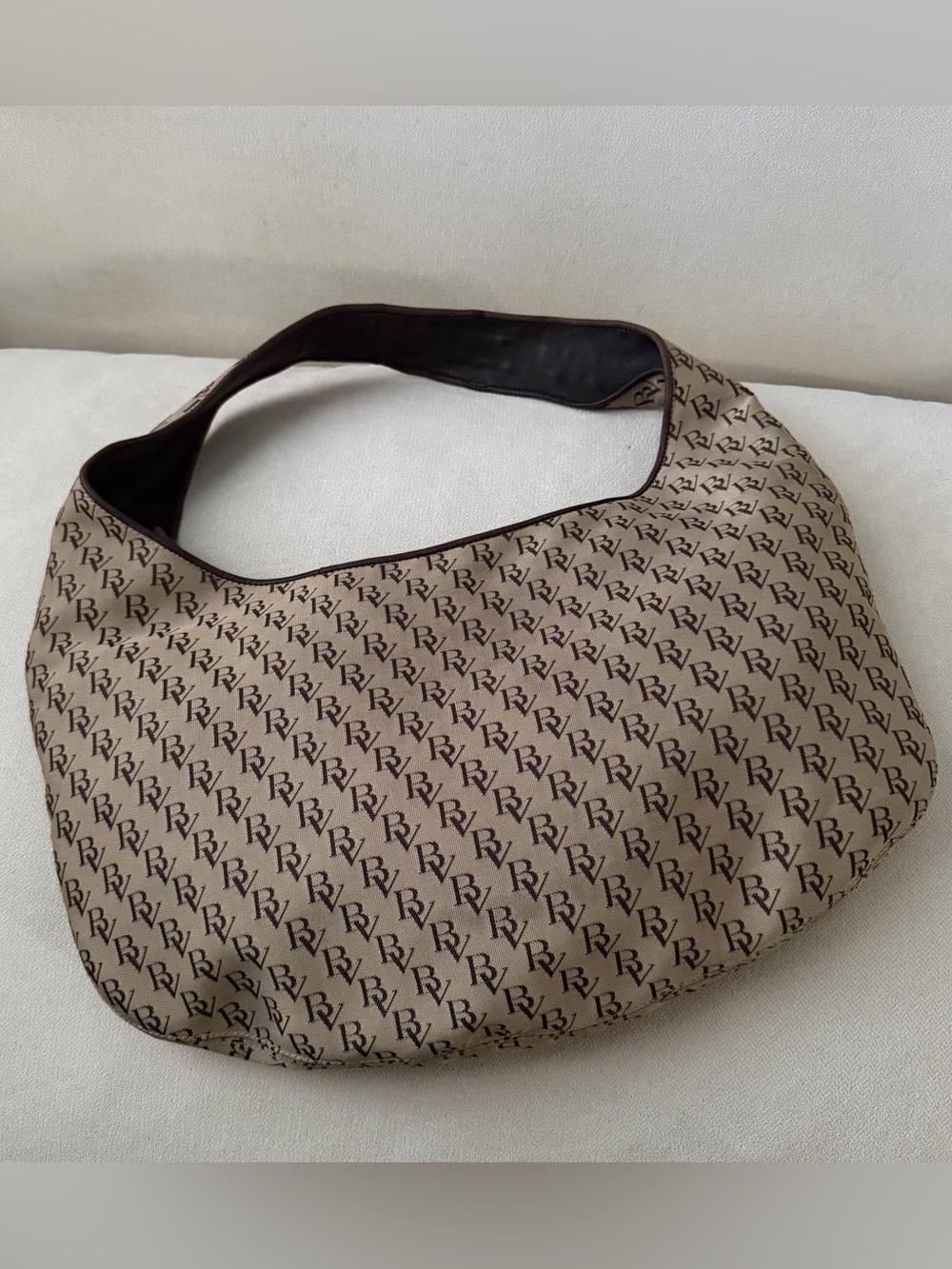 Bottega Veneta Intrecciato Campana Hobo Canvas Shoulder Bag
